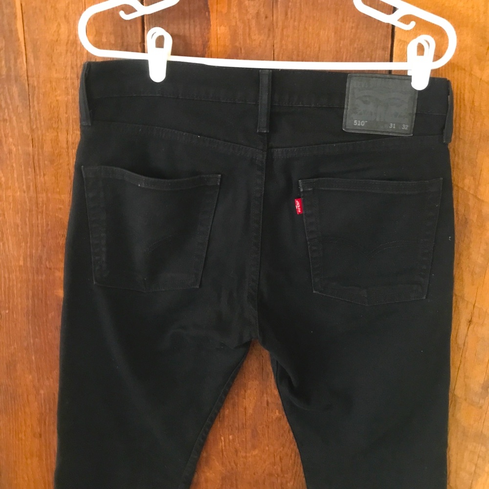 Levi’s Mens 510 skinny fit black jeans 31/32 NWOT